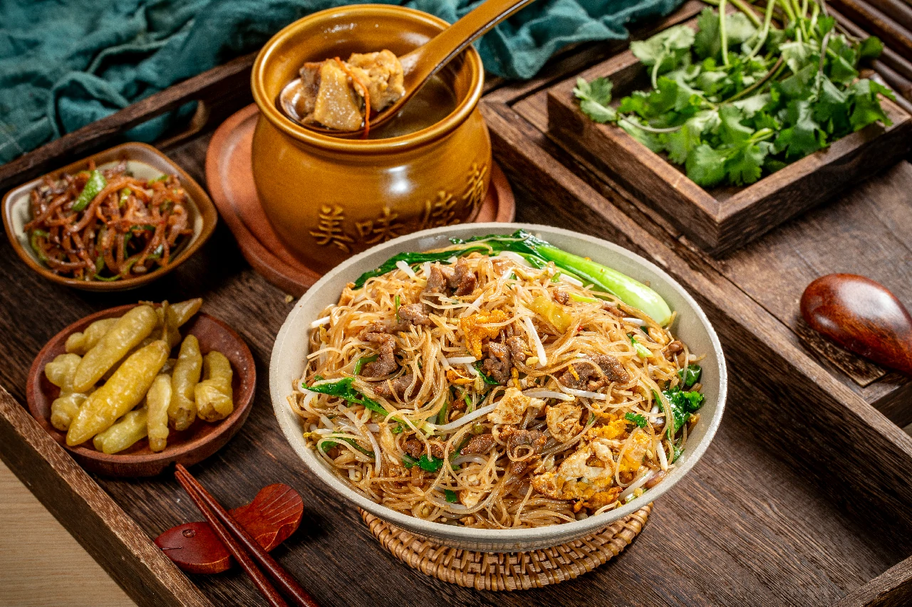 青椒肉丝蛋炒粉丝